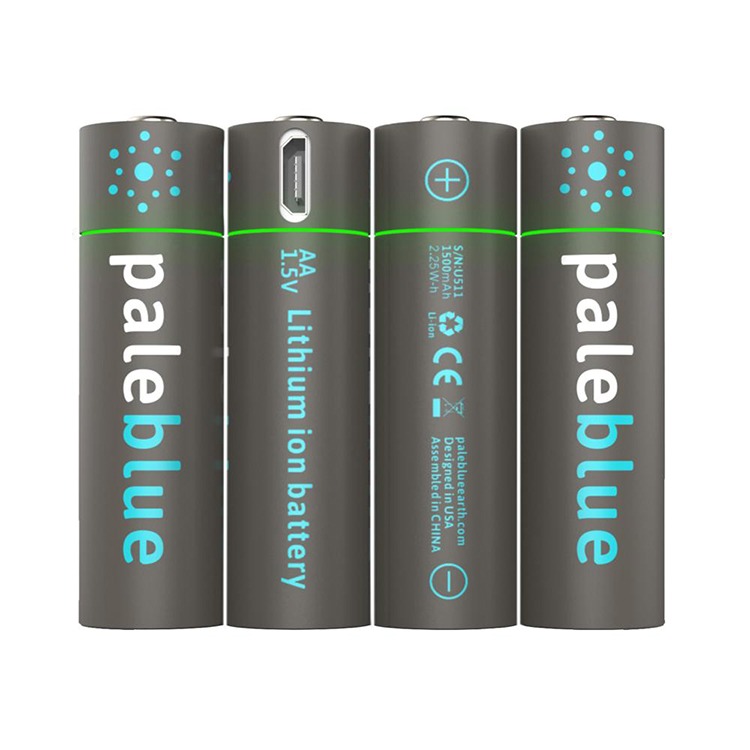 verband Oxide aankomen Pale Blue Li-Ion oplaadbare AA-batterijen (4 stuks) met oplaadkabel -  Prepshop.nl